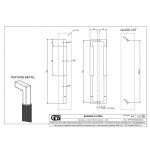 Gessi Rigato Podwójny uchwyt do drzwi prysznicowych 450 mm Chrom 67535.031