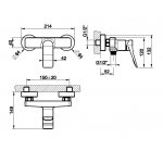 Gessi Rilievo Bateria prysznicowa ścienna chrom 59031.031