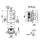 Gessi Rilievo Bateria prysznicowa termostatyczna ścienna element zewnętrzny chrom 59132.031