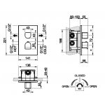 Gessi Rilievo Bateria prysznicowa termostatyczna ścienna element zewnętrzny chrom 59134.031