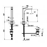 Gessi Rilievo Bateria umywalkowa jednootworowa z korkiem wysoka chrom 59003.031