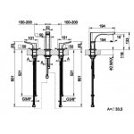 Gessi Rilievo Bateria umywalkowa 3-otworowa bez korka chrom 59012.031
