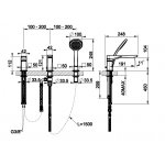 Gessi Rilievo Bateria wannowa 3-otworowa na brzeg wanny chrom 59037.031