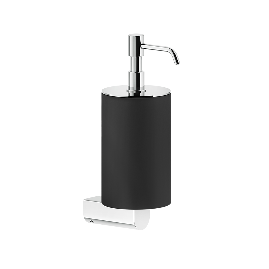 Gessi Rilievo Dozownik do mydła ścienny (czarny) chrom 59514.031