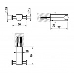 Gessi Rilievo Haczyk podwójny na ręczniki chrom 59522.031