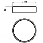 Gessi Rilievo Mydelniczka wolnostojąca (biała) chrom 59525.031