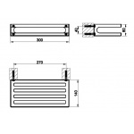 Gessi Venti20 Półka 30 cm ścienna chrom 59549.031