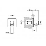 Gessi Rilievo Przyłącze kątowe chrom 59169.031