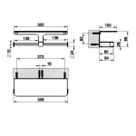 Gessi Rilievo Uchwyt na papier toaletowy podwójny ścienny chrom 59450.031