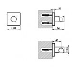 Gessi Rilievo Uchwyt na słuchawkę chrom 59157.031
