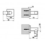 Gessi Rilievo Uchwyt na słuchawkę chrom 59160.031