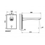 Gessi RILIEVO Wylewka elektroniczna ścienna element zewnętrzny chrom 59107.031