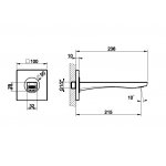 Gessi Rilievo Wylewka umywalkowa ścienna chrom 59100.031