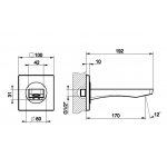 Gessi Rilievo Wylewka wannowa ścienna chrom 59103.031