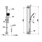 Gessi RILIEVO Zestaw prysznicowy ze słuchawką chrom 59245.031