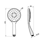 Gessi Incastri Słuchawka prysznicowa 3-stopniowy strumień Warm Bronze PVD 14376.735