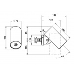 Gessi Spotwater 316 Głowica prysznicowa MECCANICA Czarny 57225.707 / 57225707