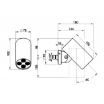Gessi Spotwater 316 Głowica prysznicowa CESELLO Black Metal Brushed PVD 57231.707