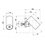 Gessi Spotwater 316 Głowica prysznicowa CESELLO Black Metal Brushed PVD 57235.707