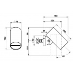 Gessi Spotwater 316 Głowica prysznicowa TRAME Black Metal Brushed PVD 57247.707
