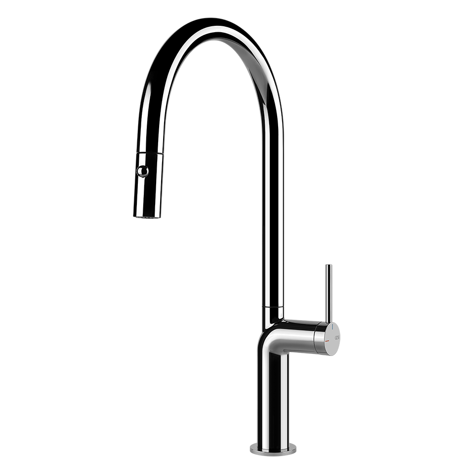 Gessi Stelo Bateria kuchenna z obrotową i wyciąganą wylewką Chrom 60303.031