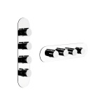 Gessi Tondo Bateria Wannowo-natryskowa termostatyczna podtynkowa Chrom 43066.031 / 43066031