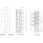 Gessi Tondo Bateria Wannowo-natryskowa termostatyczna podtynkowa Chrom 43068.031 / 43068031