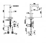Gessi TRAME Bateria umywalkowa elektroniczna jednootworowa steel brushed 54380.239