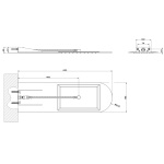 Gessi Tremillimetri Deszczownica ścienna polished steel 33051.238 / 33051238