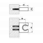 Gessi Uchwyt na słuchawkę prysznicową chrom 20157.031