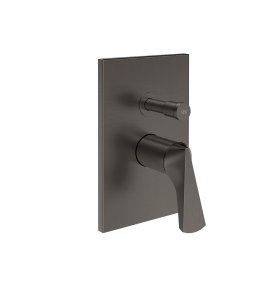 Gessi Ventaglio Bateria prysznicowa podtynkowa 2-drożna - element zewnętrzny Black Metal Brushed PVD 72079.707