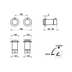 Gessi Ventaglio Bateria prysznicowa termostatyczna podtynkowa - element zewnętrzny Warm Bronze Brushed PVD 63331.726