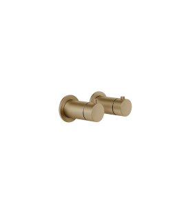 Gessi Ventaglio Bateria prysznicowa termostatyczna podtynkowa - element zewnętrzny Warm Bronze Brushed PVD 63331.726