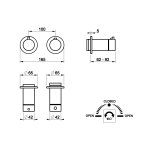 Gessi Ventaglio Bateria prysznicowa termostatyczna podtynkowa 2-drożna - element zewnętrzny Chrom 63333.031