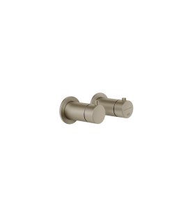 Gessi Ventaglio Bateria prysznicowa termostatyczna podtynkowa 2-drożna - element zewnętrzny Finox Brushed Nickel 63333.149