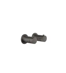 Gessi Ventaglio Bateria prysznicowa termostatyczna podtynkowa 2-drożna - element zewnętrzny Black Metal Brushed PVD 63333.707