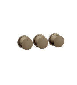 Gessi Ventaglio Bateria prysznicowa termostatyczna podtynkowa 2-drożna - element zewnętrzny Coffee Bronze Brushed PVD 63434.761