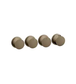 Gessi Ventaglio Bateria prysznicowa termostatyczna podtynkowa 3-drożna - element zewnętrzny Coffee Bronze Brushed PVD 63436.761