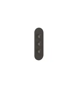 Gessi Ventaglio Bateria prysznicowa termostatyczna podtynkowa 2-drożna - element zewnętrzny Black Metal Brushed PVD 43064.707