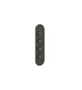 Gessi Ventaglio Bateria prysznicowa termostatyczna podtynkowa 3-drożna - element zewnętrzny Black Metal Brushed PVD 43066.707