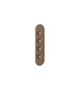 Gessi Ventaglio Bateria prysznicowa termostatyczna podtynkowa 3-drożna - element zewnętrzny Copper Brushed PVD 43066.708