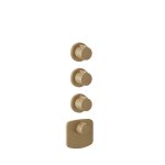 Gessi Ventaglio Bateria prysznicowa termostatyczna podtynkowa 3-drożna - element zewnętrzny Warm Bronze Brushed PVD 43236.726