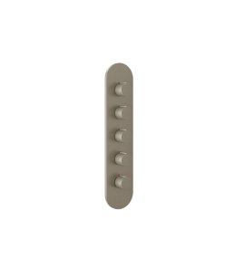 Gessi Ventaglio Bateria prysznicowa termostatyczna podtynkowa 4-drożna - element zewnętrzny Finox Brushed Nickel 43068.149