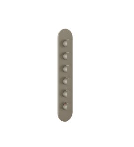 Gessi Ventaglio Bateria prysznicowa termostatyczna podtynkowa 5-drożna - element zewnętrzny Finox Brushed Nickel 43070.149