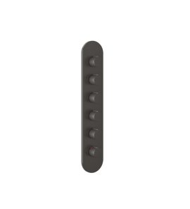 Gessi Ventaglio Bateria prysznicowa termostatyczna podtynkowa 5-drożna - element zewnętrzny Black Metal Brushed PVD 43070.707