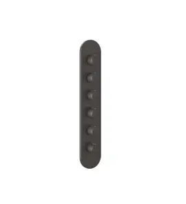 Gessi Ventaglio Bateria prysznicowa termostatyczna podtynkowa 5-drożna - element zewnętrzny Black Metal Brushed PVD 43070.707
