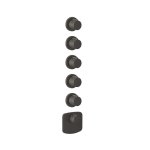 Gessi Ventaglio Bateria prysznicowa termostatyczna podtynkowa 5-drożna - element zewnętrzny Black Metal Brushed PVD 43240.707
