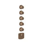 Gessi Ventaglio Bateria prysznicowa termostatyczna podtynkowa 5-drożna - element zewnętrzny Copper Brushed PVD 43240.708