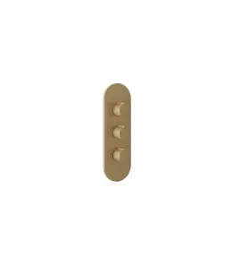 Gessi Ventaglio Bateria prysznicowa termostatyczna podtynkowa 5-drożna - element zewnętrzny Warm Bronze Brushed PVD 43072.726