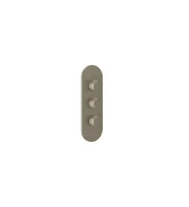 Gessi Ventaglio Bateria prysznicowa termostatyczna podtynkowa 5-drożna - element zewnętrzny Finox Brushed Nickel 43072.149